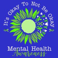 Its Okay To Not Be Okay Mental Health Awareness Sunflower Ribbon Tall T-Shirt