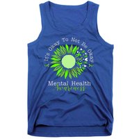 Its Okay To Not Be Okay Mental Health Awareness Sunflower Ribbon Tank Top