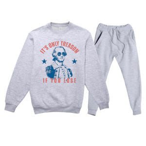 Its Only Treason If You Lose Washington American Premium Crewneck Sweatsuit Set