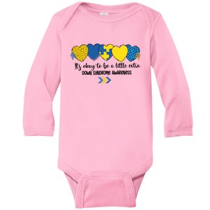 Its Okay To Be A Little Extra Png Word Down Syndrome Baby Long Sleeve Bodysuit