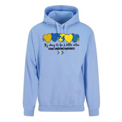 Its Okay To Be A Little Extra Png Word Down Syndrome Unisex Surf Hoodie