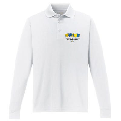 Its Okay To Be A Little Extra Png Word Down Syndrome Performance Long Sleeve Polo