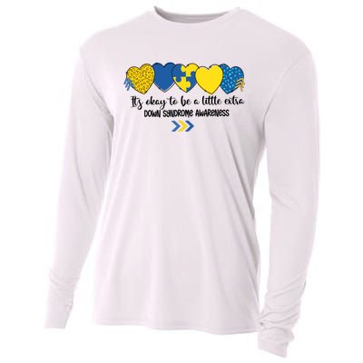 Its Okay To Be A Little Extra Png Word Down Syndrome Cooling Performance Long Sleeve Crew