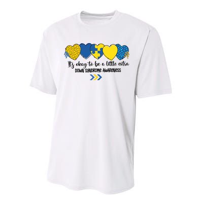 Its Okay To Be A Little Extra Png Word Down Syndrome Performance Sprint T-Shirt