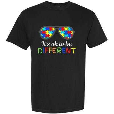 It's Ok To Be Different Sunglasses Be Kind Autism Aware Garment-Dyed Heavyweight T-Shirt