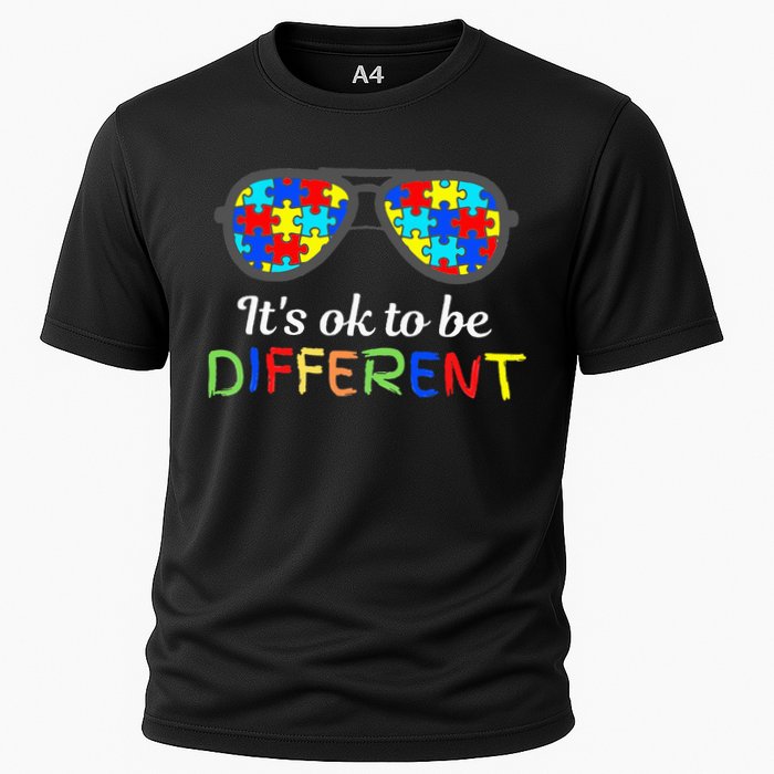 It's Ok To Be Different Sunglasses Be Kind Autism Aware Cooling Performance Crew T-Shirt