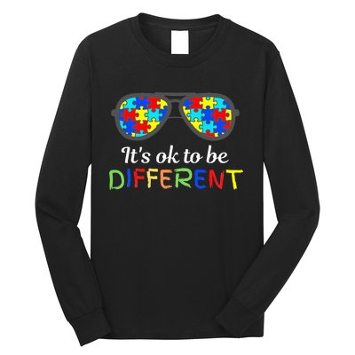 It's Ok To Be Different Sunglasses Be Kind Autism Aware Long Sleeve Shirt