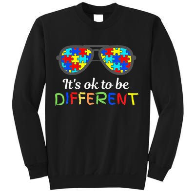 It's Ok To Be Different Sunglasses Be Kind Autism Aware Sweatshirt