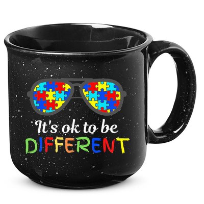 It's Ok To Be Different Sunglasses Be Kind Autism Aware 15oz Campfire Ceramic Mug