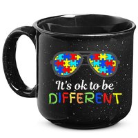 It's Ok To Be Different Sunglasses Be Kind Autism Aware 15oz Campfire Ceramic Mug