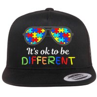 It's Ok To Be Different Sunglasses Be Kind Autism Aware Flat Bill Trucker Hat