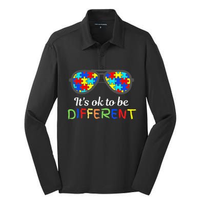 It's Ok To Be Different Sunglasses Be Kind Autism Aware Silk Touch Performance Long Sleeve Polo