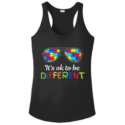 It's Ok To Be Different Sunglasses Be Kind Autism Aware Ladies PosiCharge Competitor Racerback Tank