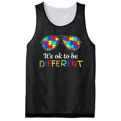 It's Ok To Be Different Sunglasses Be Kind Autism Aware Mesh Reversible Basketball Jersey Tank