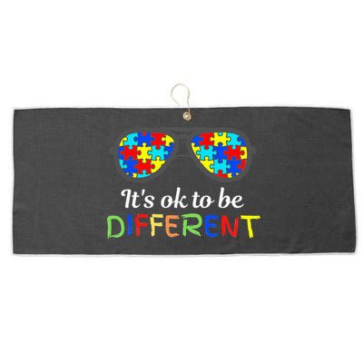 It's Ok To Be Different Sunglasses Be Kind Autism Aware Large Microfiber Waffle Golf Towel