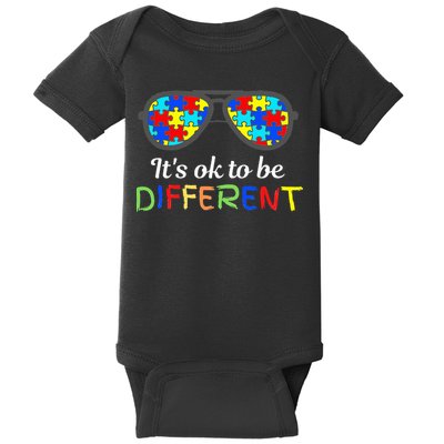 It's Ok To Be Different Sunglasses Be Kind Autism Aware Baby Bodysuit