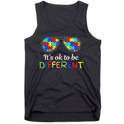 It's Ok To Be Different Sunglasses Be Kind Autism Aware Tank Top