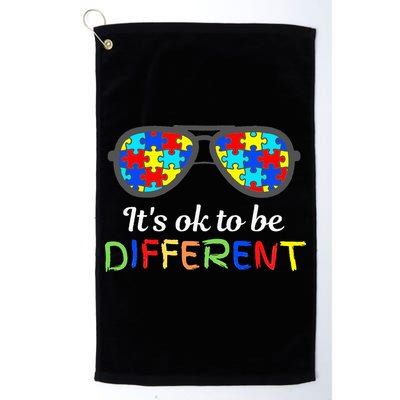 It's Ok To Be Different Sunglasses Be Kind Autism Aware Golf Towel