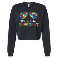 It's Ok To Be Different Sunglasses Be Kind Autism Aware Cropped Pullover Crew