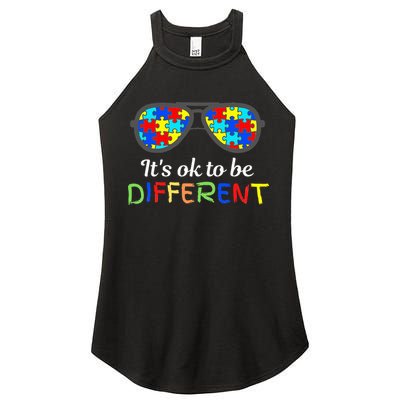 It's Ok To Be Different Sunglasses Be Kind Autism Aware Women's Perfect Tri Rocker Tank