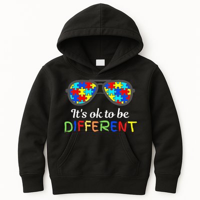 It's Ok To Be Different Sunglasses Be Kind Autism Aware Kids Hoodie