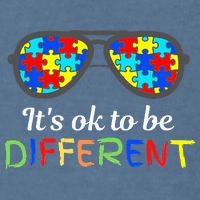 It's Ok To Be Different Sunglasses Be Kind Autism Aware Garment-Dyed Sweatshirt