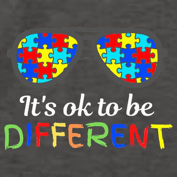 It's Ok To Be Different Sunglasses Be Kind Autism Aware Vector Backpack
