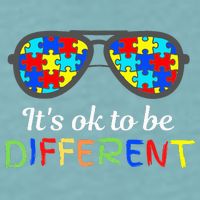 It's Ok To Be Different Sunglasses Be Kind Autism Aware Sueded Cloud Jersey T-Shirt