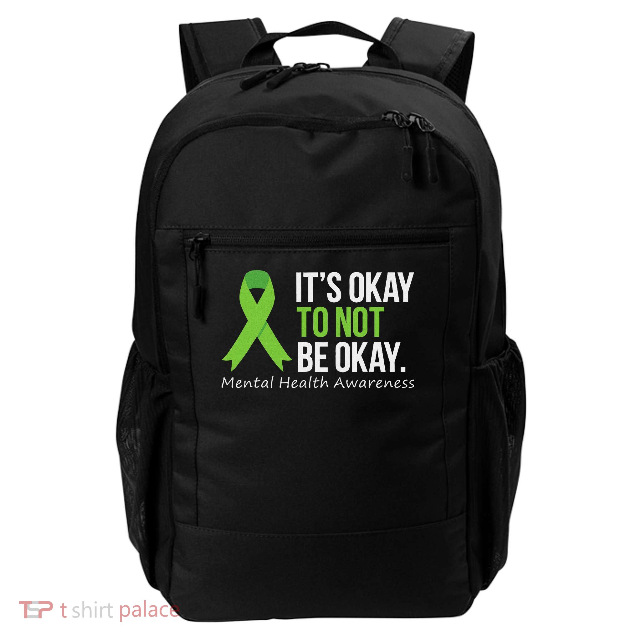 Its Okay To Not Be Okay Mental Health Awareness Ribbon Daily Commute Backpack