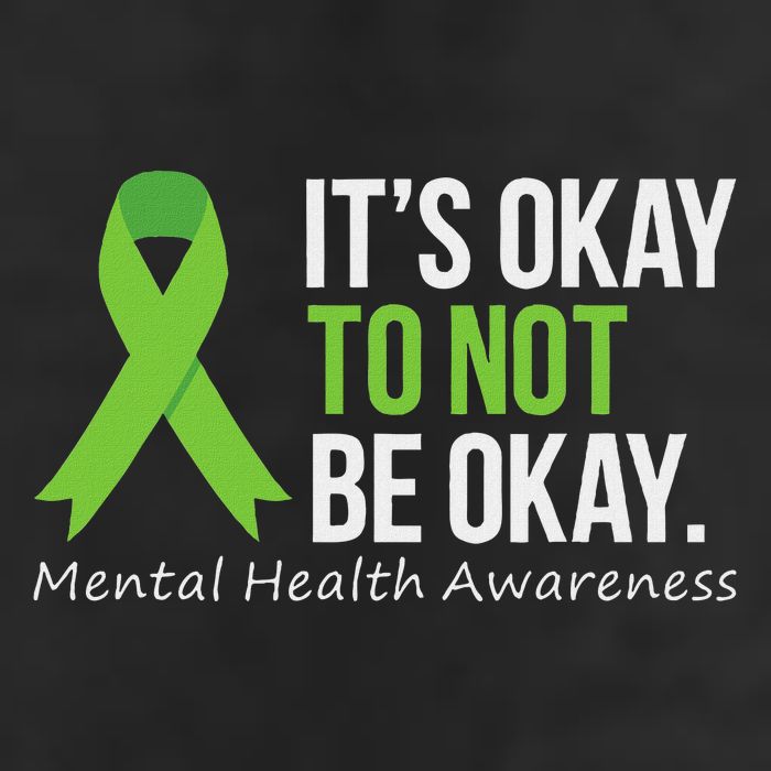Its Okay To Not Be Okay Mental Health Awareness Ribbon Adult Drive Performance Visor