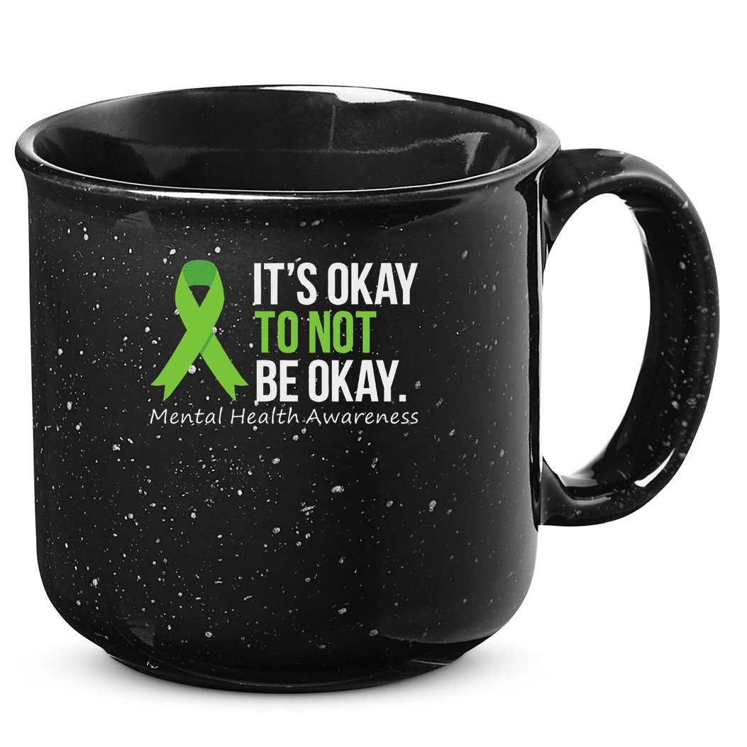 Its Okay To Not Be Okay Mental Health Awareness Ribbon 15oz Campfire Ceramic Mug