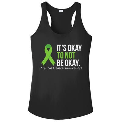 Its Okay To Not Be Okay Mental Health Awareness Ribbon Ladies PosiCharge Competitor Racerback Tank