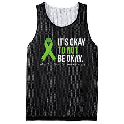 Its Okay To Not Be Okay Mental Health Awareness Ribbon Mesh Reversible Basketball Jersey Tank