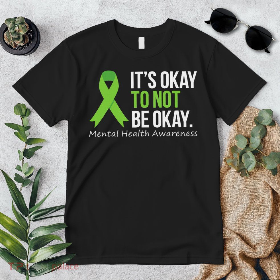 Its Okay To Not Be Okay Mental Health Awareness Ribbon Premium T-Shirt