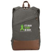 Its Okay To Not Be Okay Mental Health Awareness Ribbon Cotton Canvas Backpack