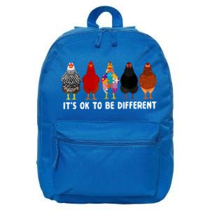 ItS Ok To Be Different Cute Chicken Autism Awareness Month 16 in Basic Backpack