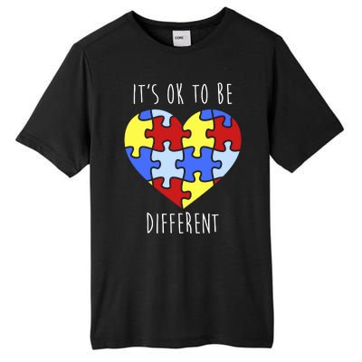 Its Ok To Be Different Autism Awareness Tall Fusion ChromaSoft Performance T-Shirt