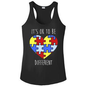 Its Ok To Be Different Autism Awareness Ladies PosiCharge Competitor Racerback Tank