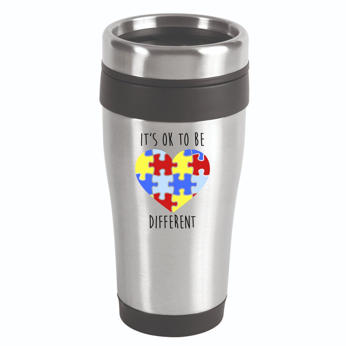 Its Ok To Be Different Autism Awareness 16oz Travel Tumbler
