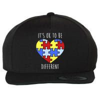 Its Ok To Be Different Autism Awareness Wool Snapback Cap
