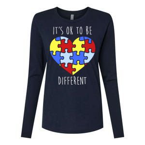 Its Ok To Be Different Autism Awareness Womens Cotton Relaxed Long Sleeve T-Shirt