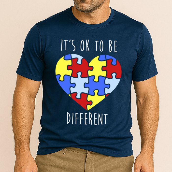 Its Ok To Be Different Autism Awareness Cooling Performance Crew T-Shirt