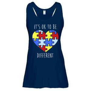 Its Ok To Be Different Autism Awareness Ladies Essential Flowy Tank