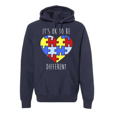 Its Ok To Be Different Autism Awareness Premium Hoodie