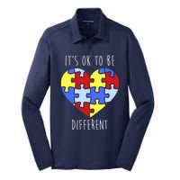 Its Ok To Be Different Autism Awareness Silk Touch Performance Long Sleeve Polo