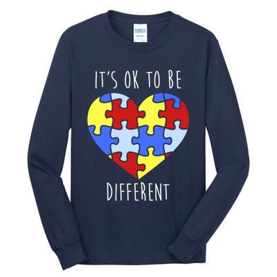 Its Ok To Be Different Autism Awareness Tall Long Sleeve T-Shirt