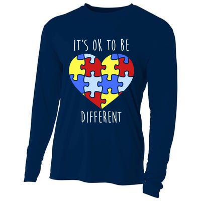 Its Ok To Be Different Autism Awareness Cooling Performance Long Sleeve Crew