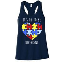 Its Ok To Be Different Autism Awareness Women's Racerback Tank