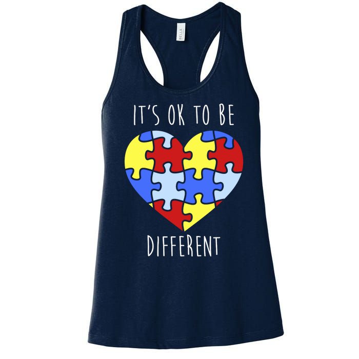 Its Ok To Be Different Autism Awareness Women's Racerback Tank