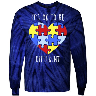 Its Ok To Be Different Autism Awareness Tie-Dye Long Sleeve Shirt